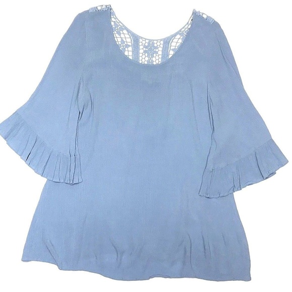Altar'd State Tops - SOLD Altar'd State Blue Bell Sleeve Boho Tunic Top